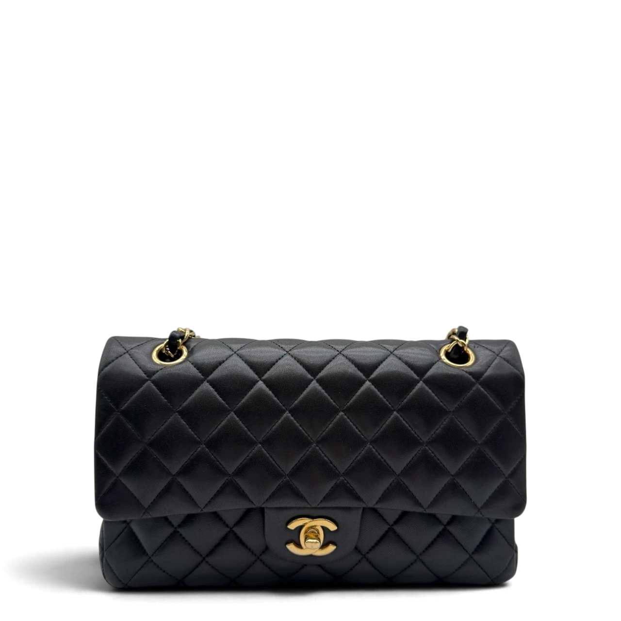 Chanel Handtasche Classic Double Flap bag medium aus Lammleder schwarz