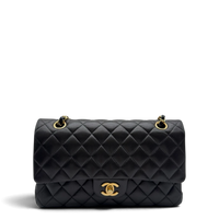 Chanel Handtasche Classic Double Flap bag medium aus Lammleder schwarz