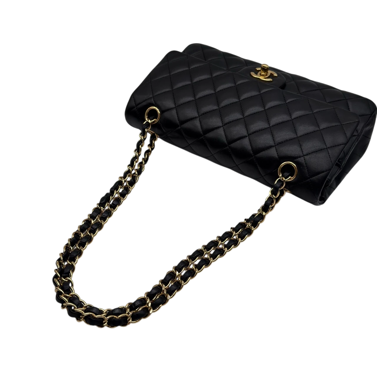 Chanel Handtasche Classic Double Flap bag medium aus Lammleder schwarz