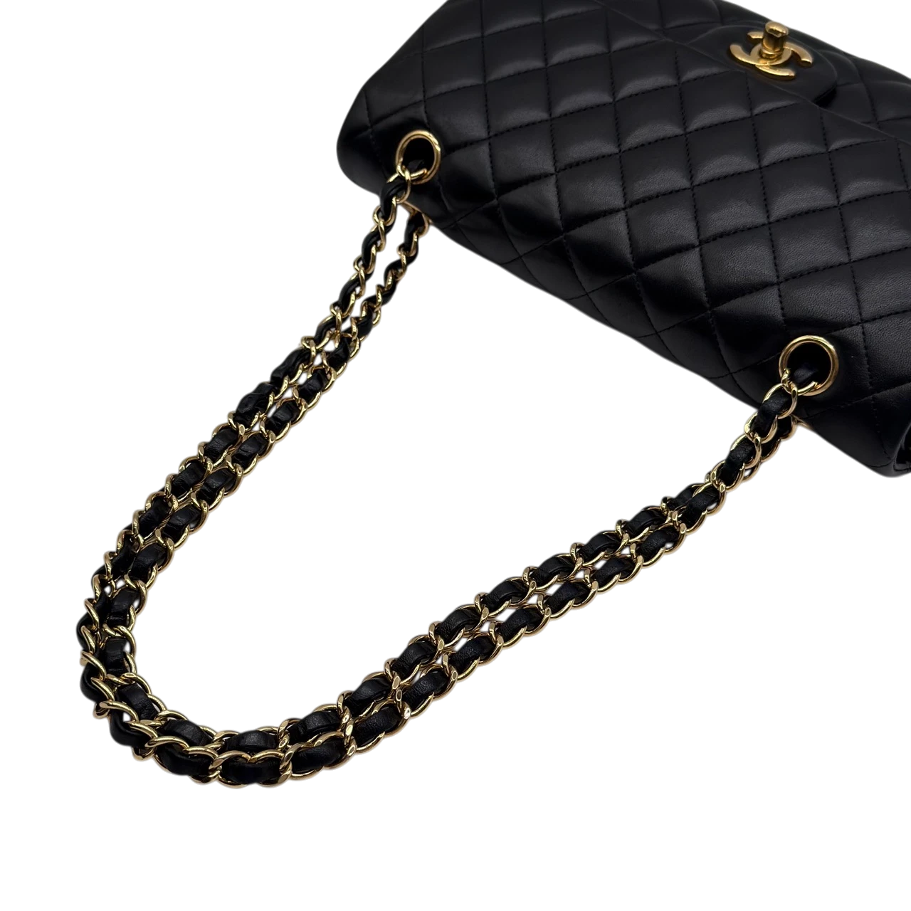 Chanel Handtasche Classic Double Flap bag medium aus Lammleder schwarz