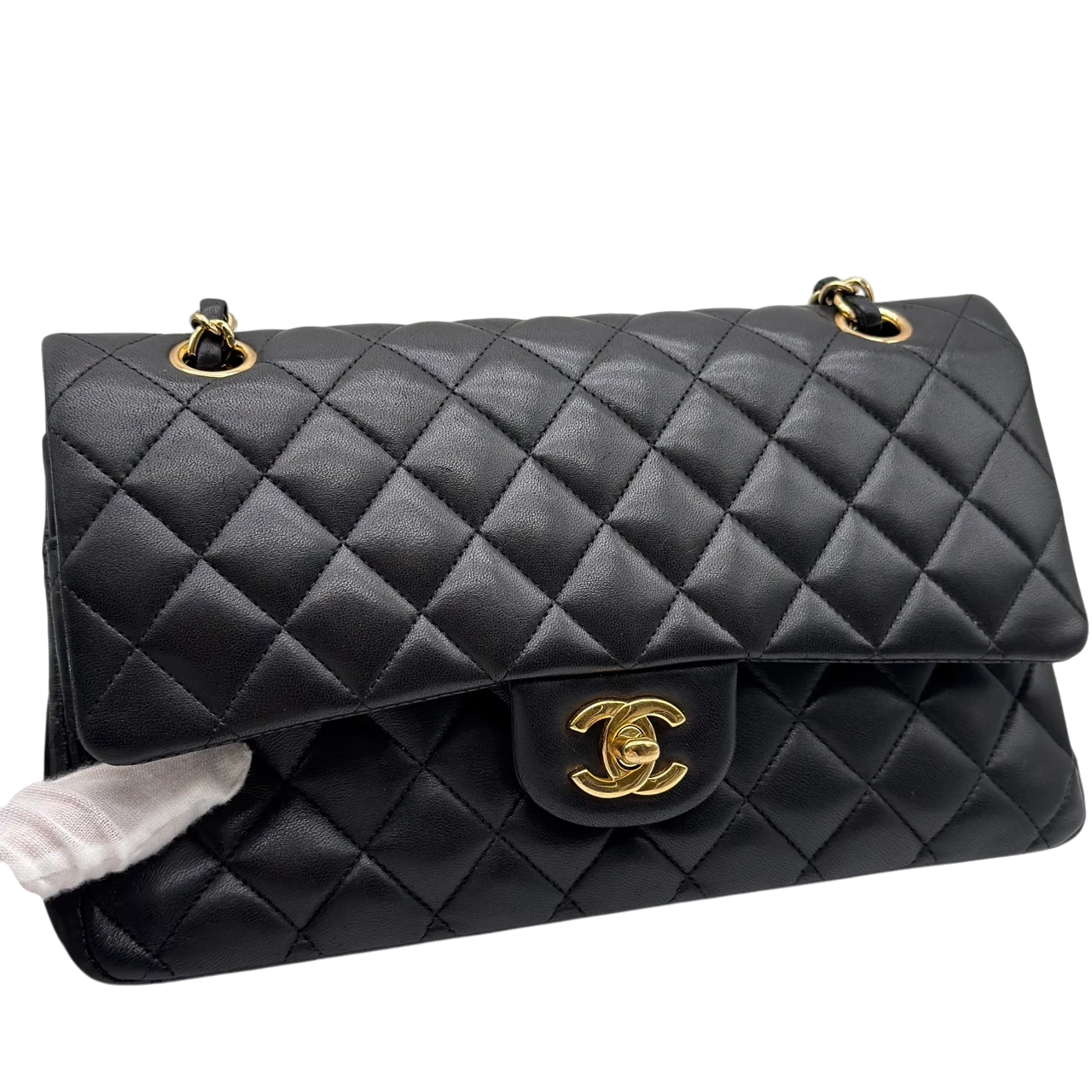 Chanel Handtasche Classic Double Flap bag medium aus Lammleder schwarz