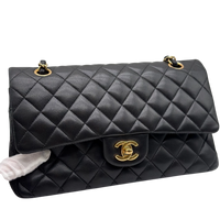 Chanel Handtasche Classic Double Flap bag medium aus Lammleder schwarz