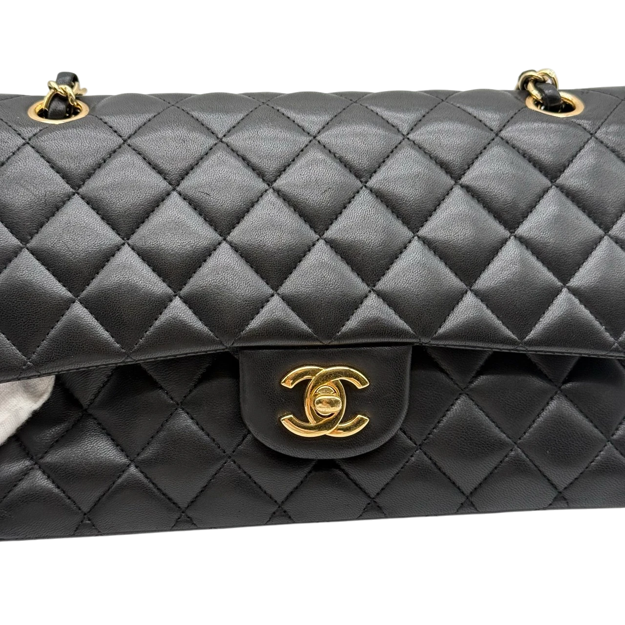 Chanel Handtasche Classic Double Flap bag medium aus Lammleder schwarz
