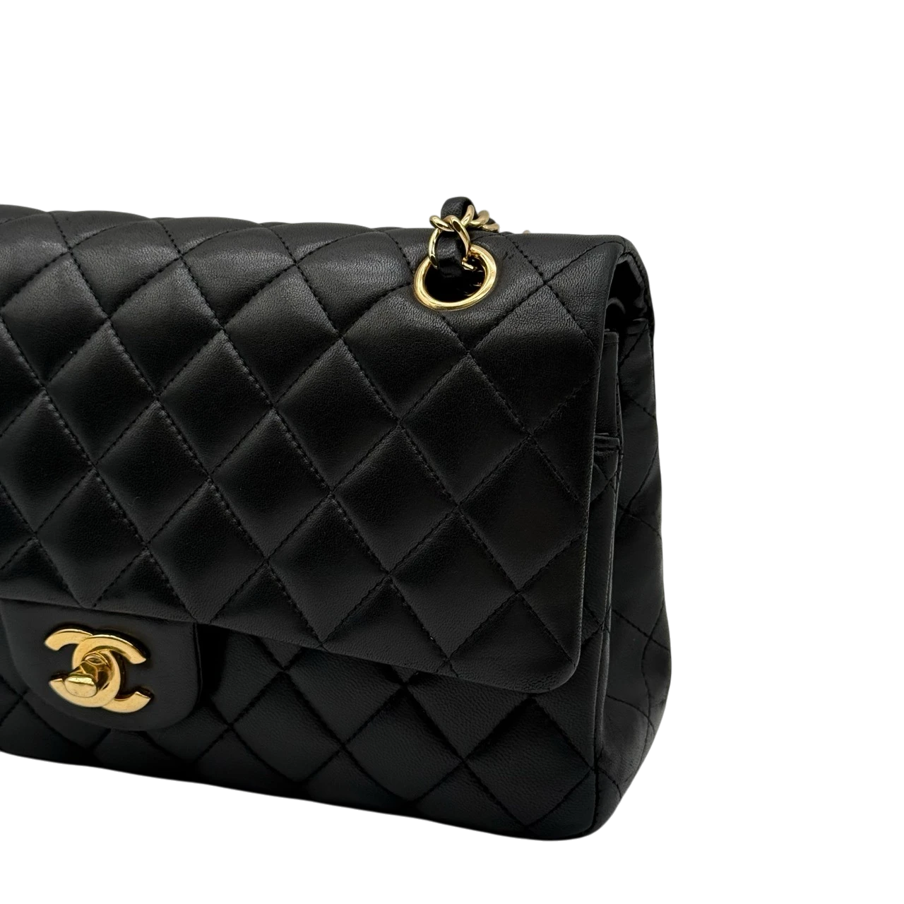 Chanel Handtasche Classic Double Flap bag medium aus Lammleder schwarz