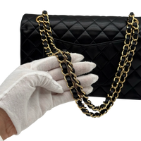 Chanel Handtasche Classic Double Flap bag medium aus Lammleder schwarz