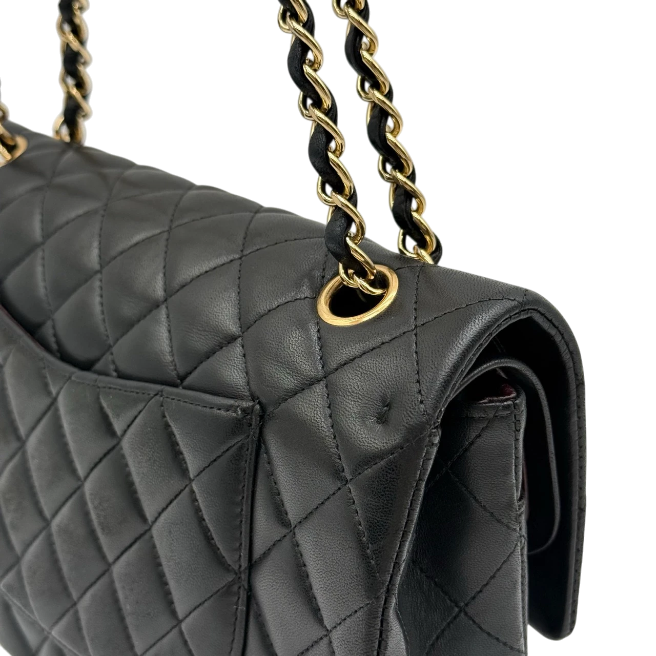 Chanel Handtasche Classic Double Flap bag medium aus Lammleder schwarz