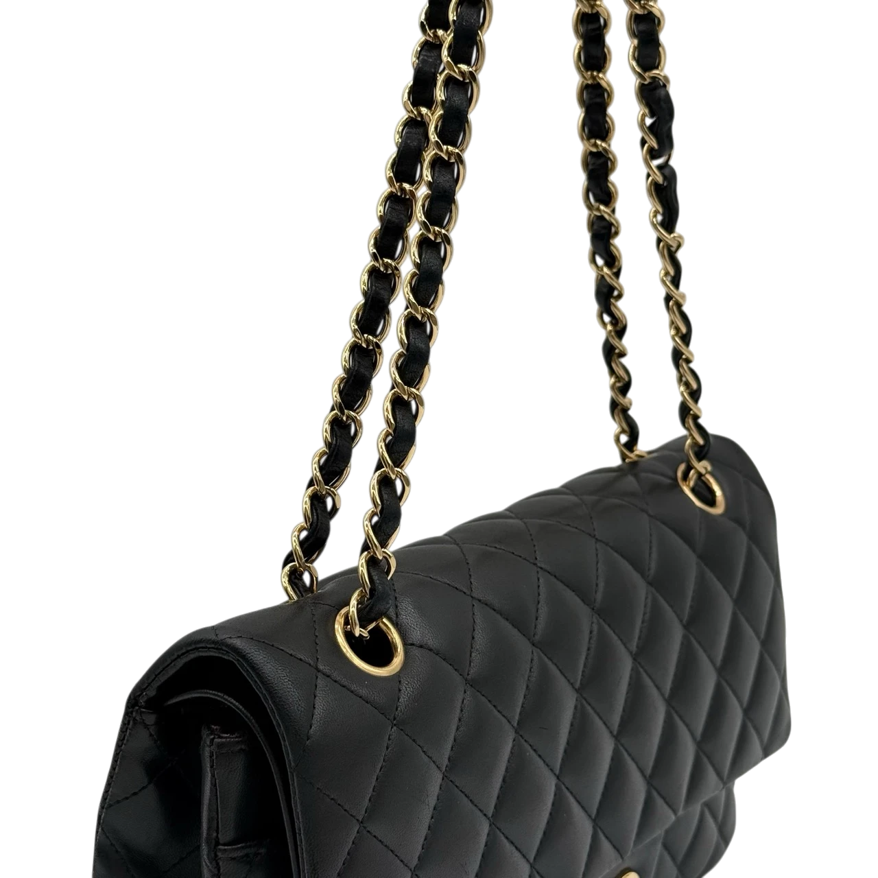 Chanel Handtasche Classic Double Flap bag medium aus Lammleder schwarz