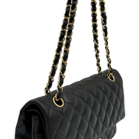 Chanel Handtasche Classic Double Flap bag medium aus Lammleder schwarz