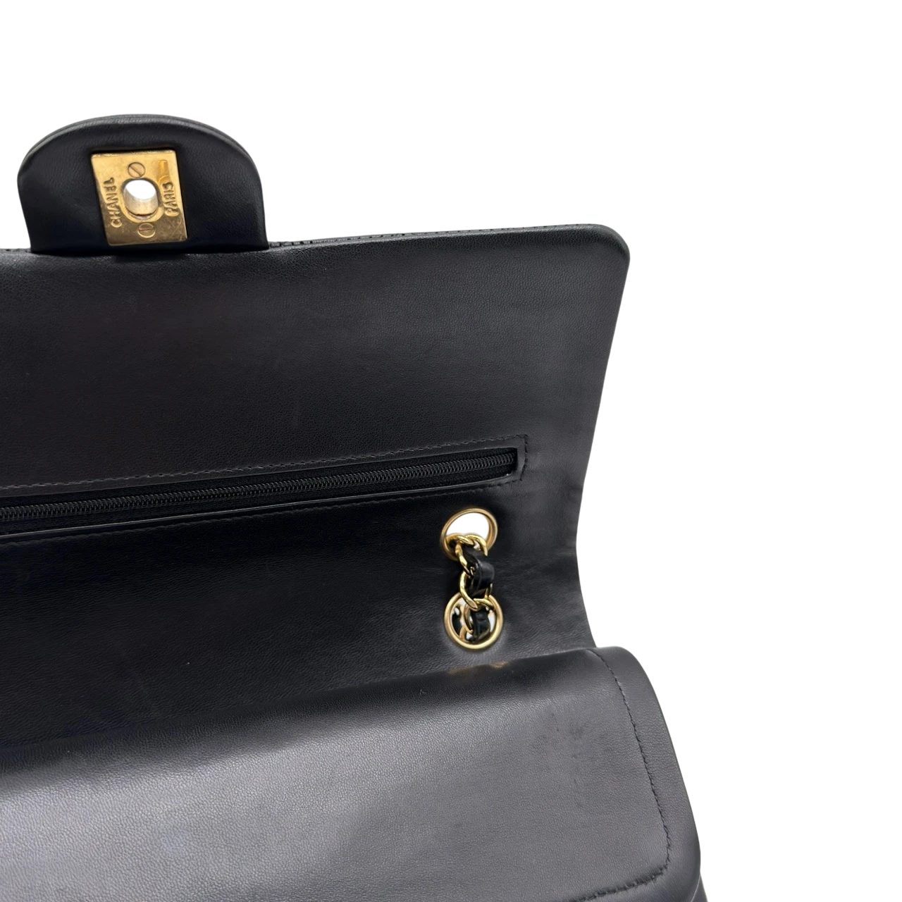 Chanel Handtasche Classic Double Flap bag medium aus Lammleder schwarz