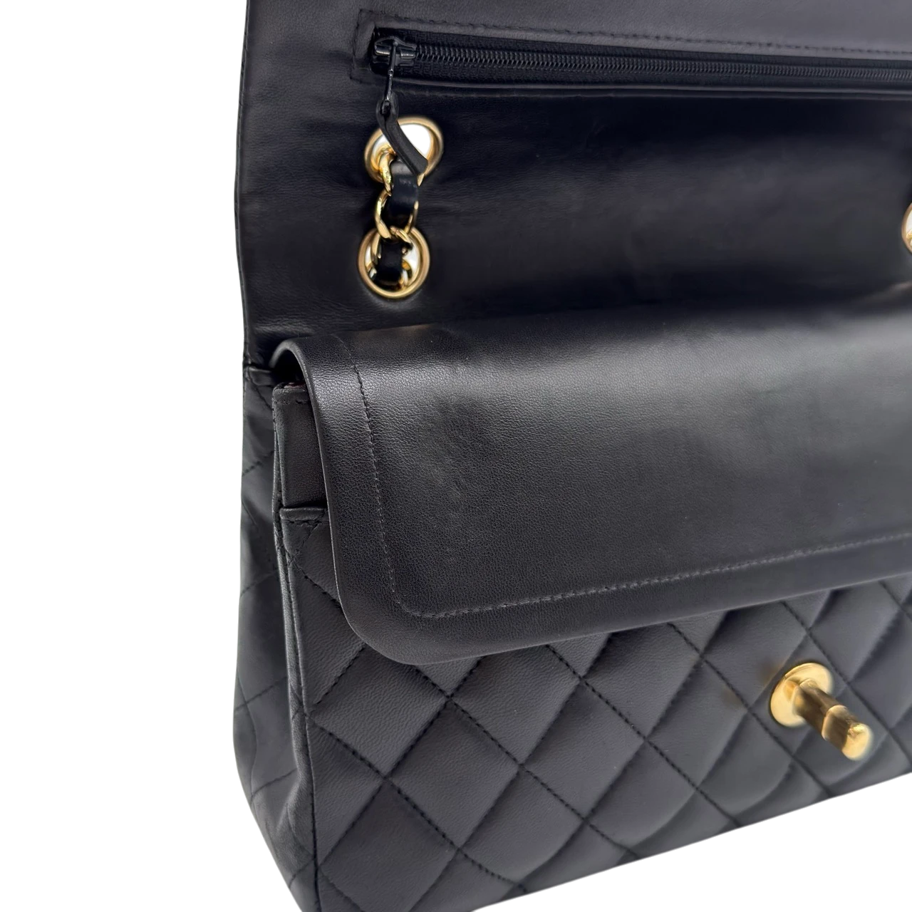 Chanel Handtasche Classic Double Flap bag medium aus Lammleder schwarz