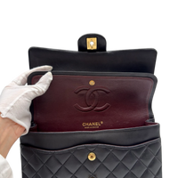 Chanel Handtasche Classic Double Flap bag medium aus Lammleder schwarz