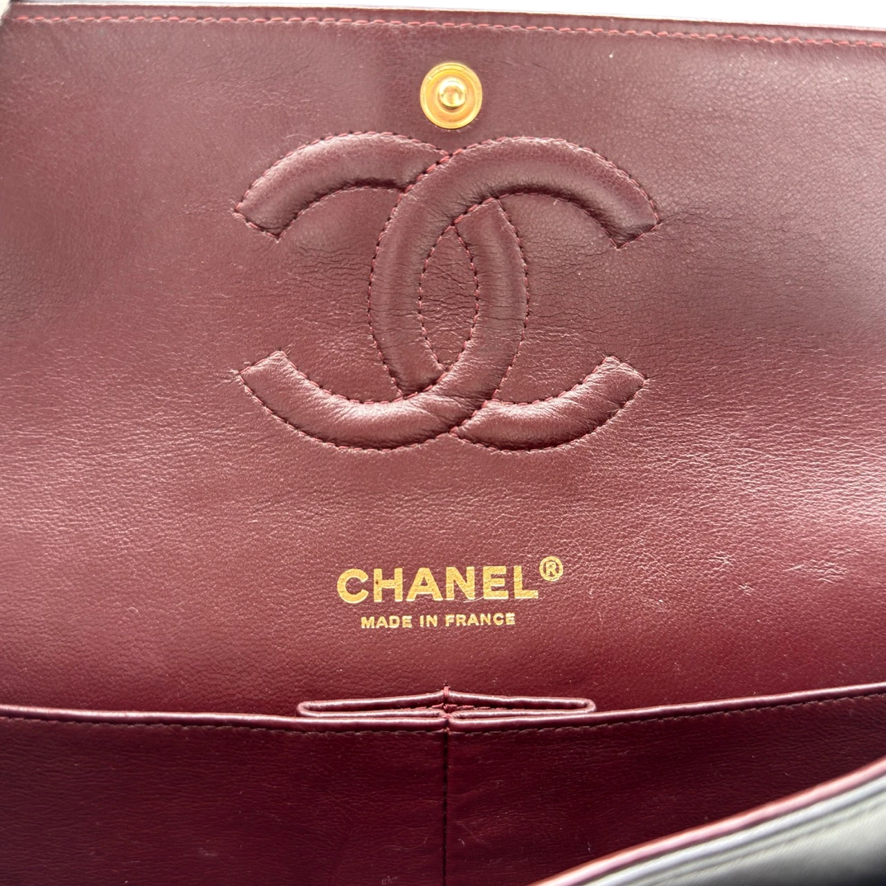 Chanel Handtasche Classic Double Flap bag medium aus Lammleder schwarz