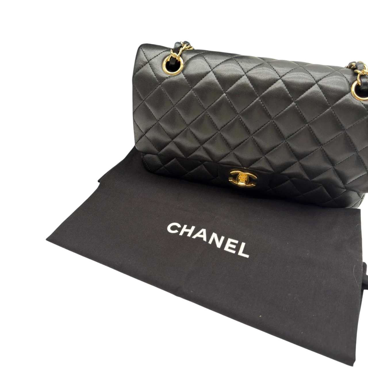 Chanel Handtasche Classic Double Flap bag medium aus Lammleder schwarz