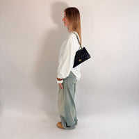 Chanel Handtasche Classic Double Flap bag medium aus Lammleder schwarz