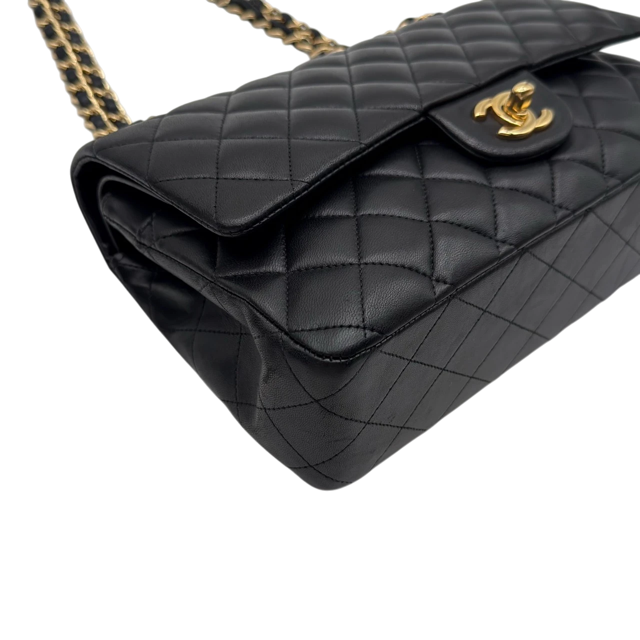 Chanel Handtasche Classic Double Flap bag medium aus Lammleder schwarz