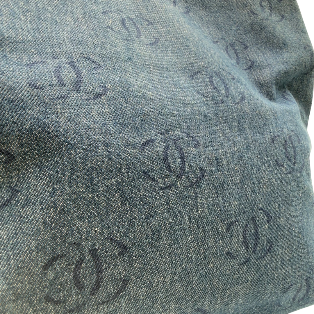 Chanel Handbag Coco Mark Chain Tote Denim
