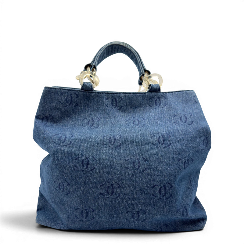 Chanel Handtasche Coco Mark Chain Tote Denim