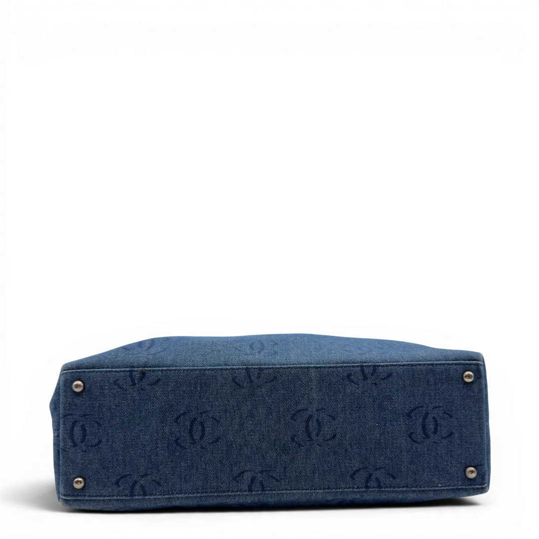 Chanel Handbag Coco Mark Chain Tote Denim