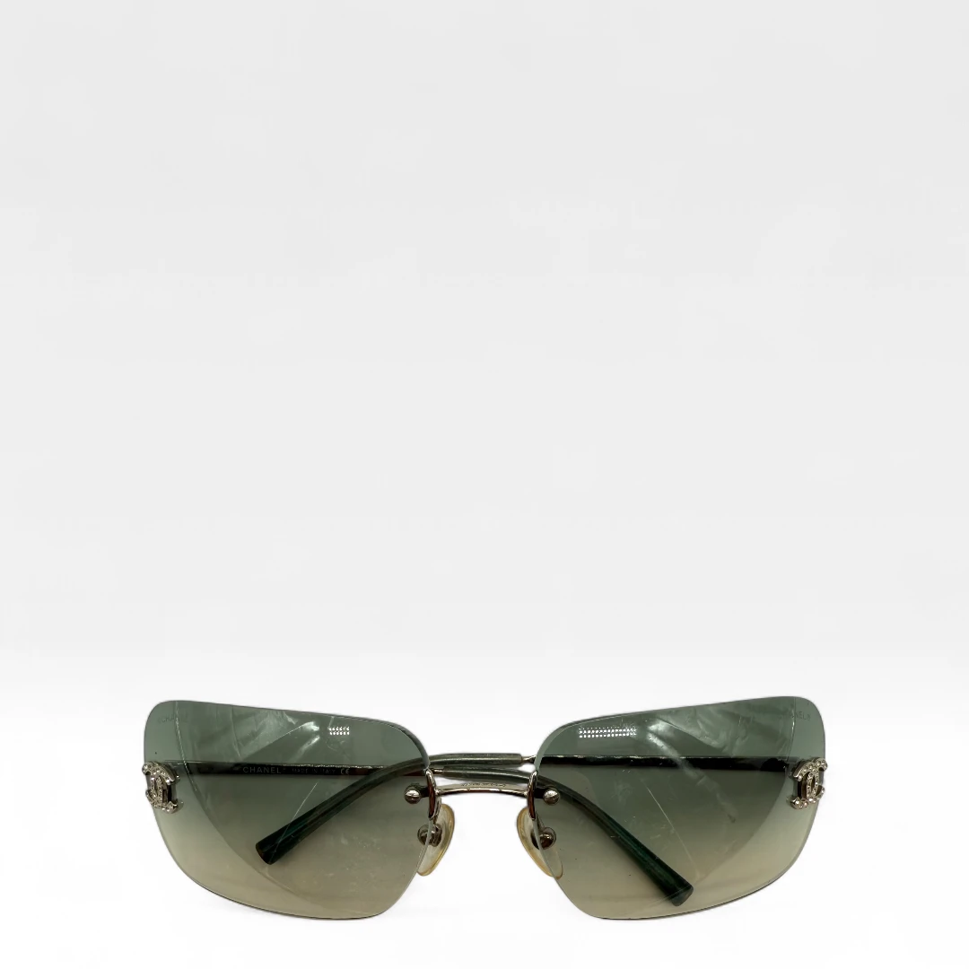 Chanel Sonnenbrille Rahmenlos mit Strass Steinen
