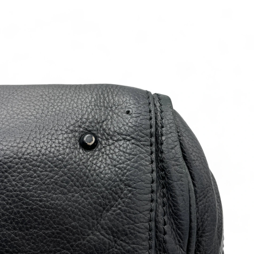 Chloé Handtasche Paddington schwarze Hardware aus Leder schwarz