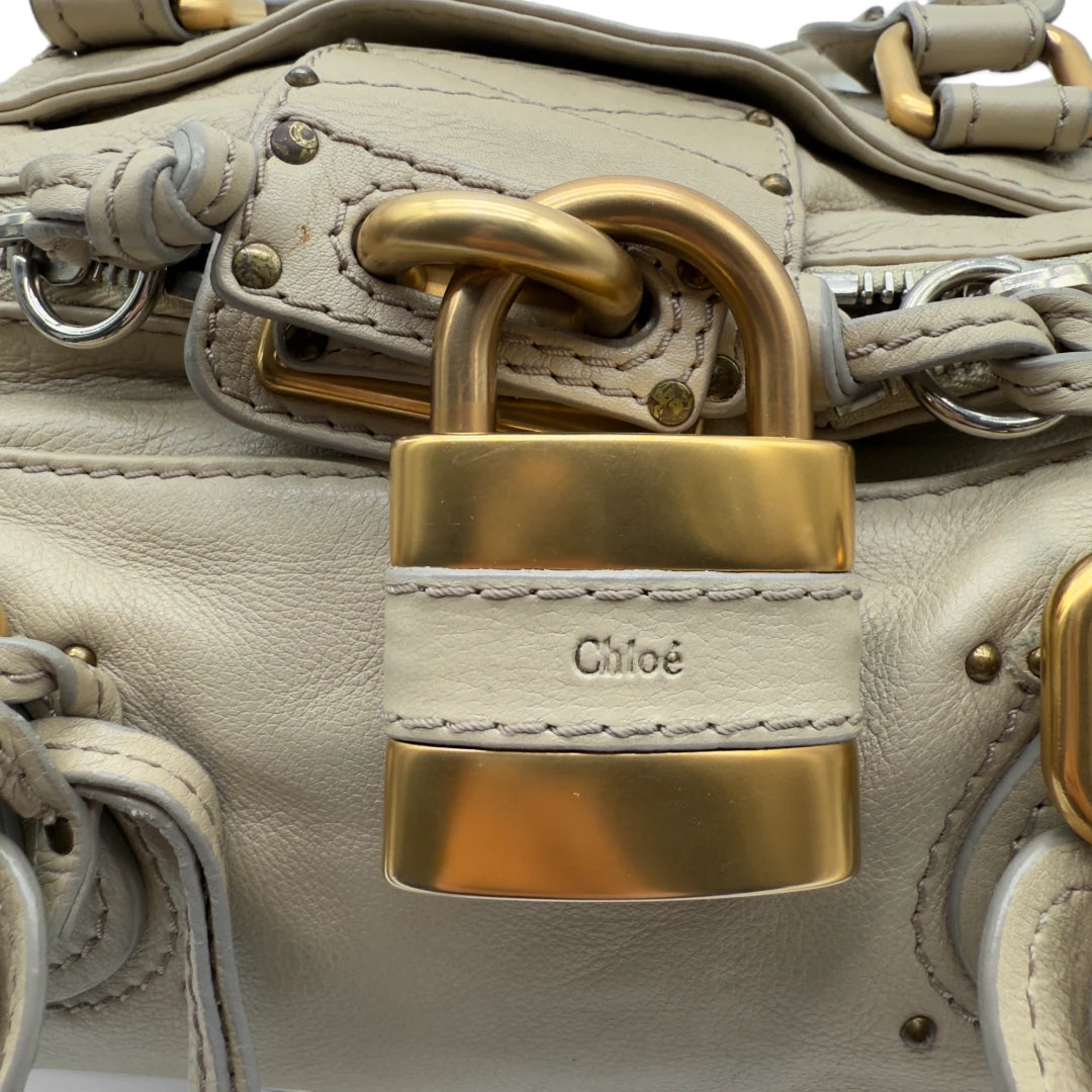 Chloé Handtasche Paddington beige / hellgrau