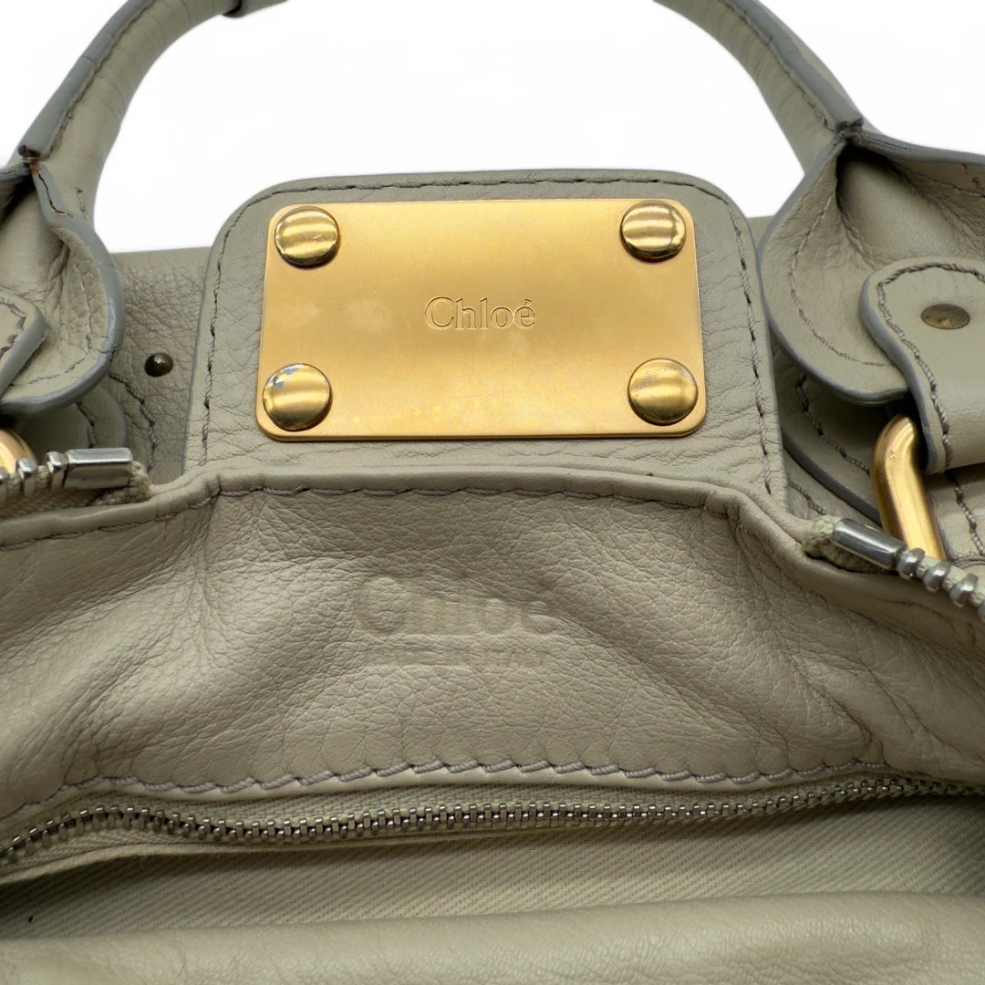 Chloé Handtasche Paddington beige / hellgrau