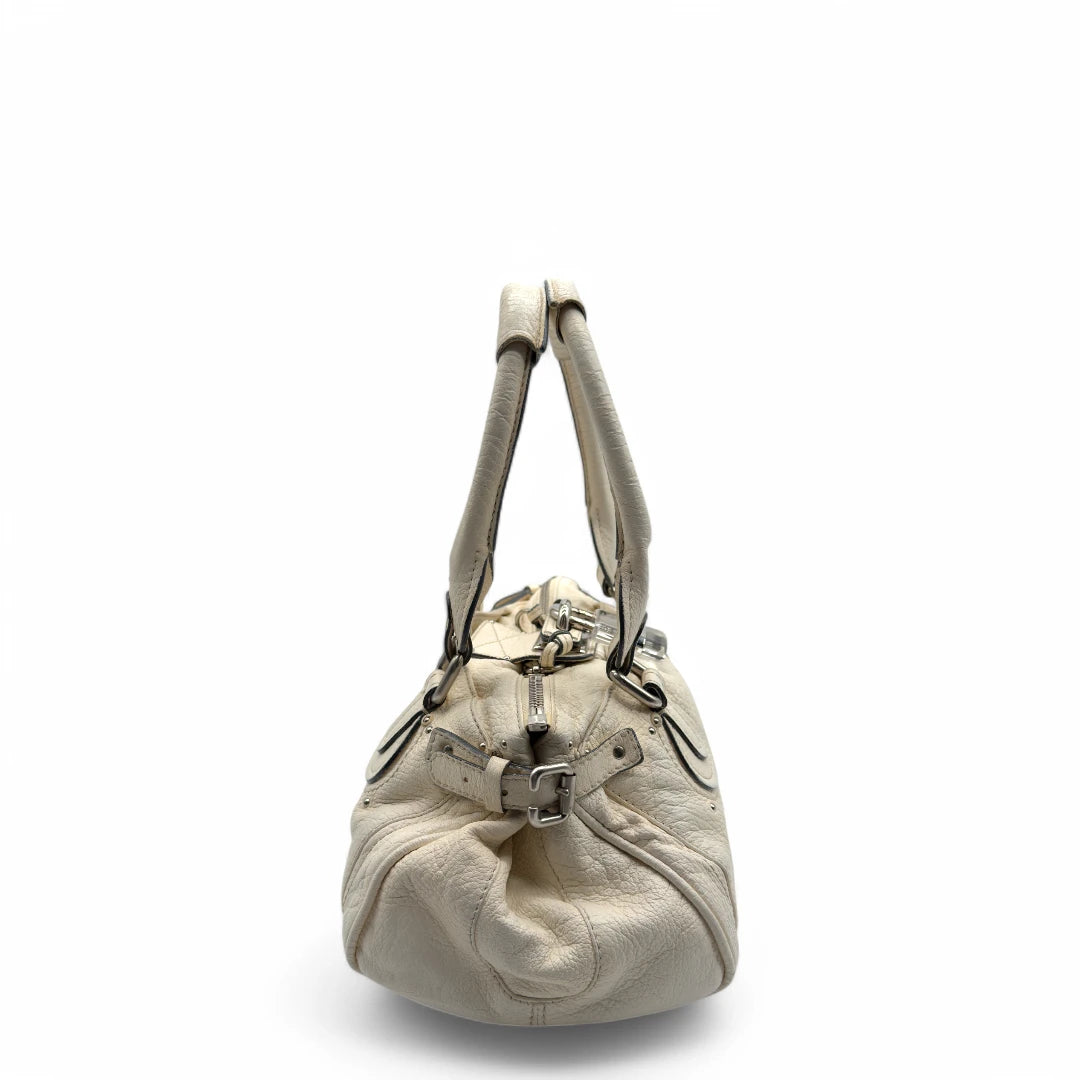 Chloé Paddington handbag in white leather