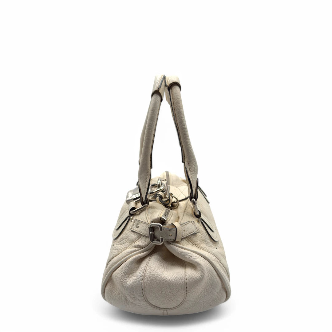Chloé Paddington handbag in white leather