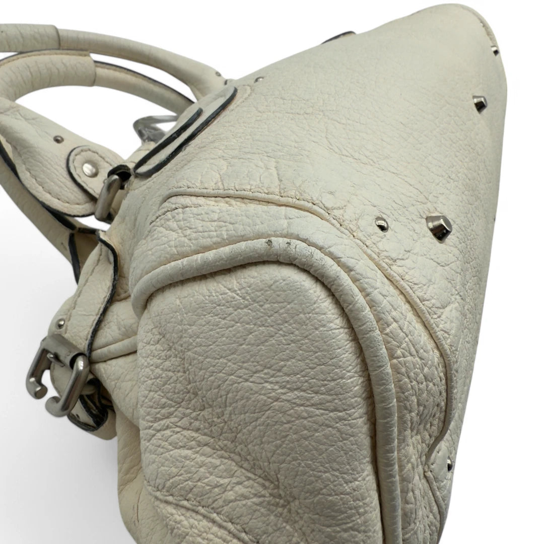 Chloé Paddington handbag in white leather