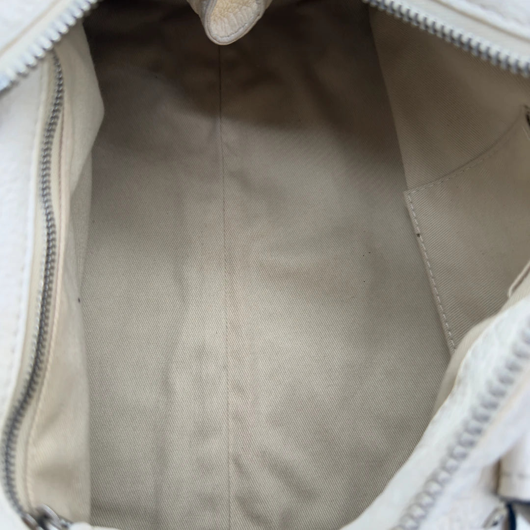 Chloé Paddington handbag in white leather