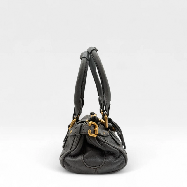 Chloé Handtasche Paddington mini aus Leder grau