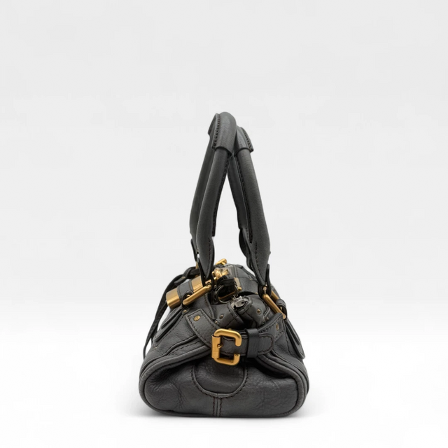 Chloé Handtasche Paddington mini aus Leder grau