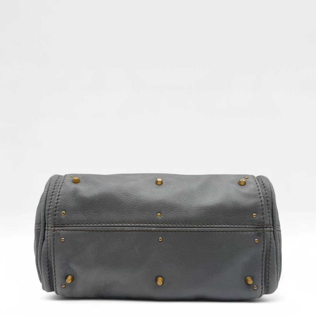 Chloé Handtasche Paddington mini aus Leder grau