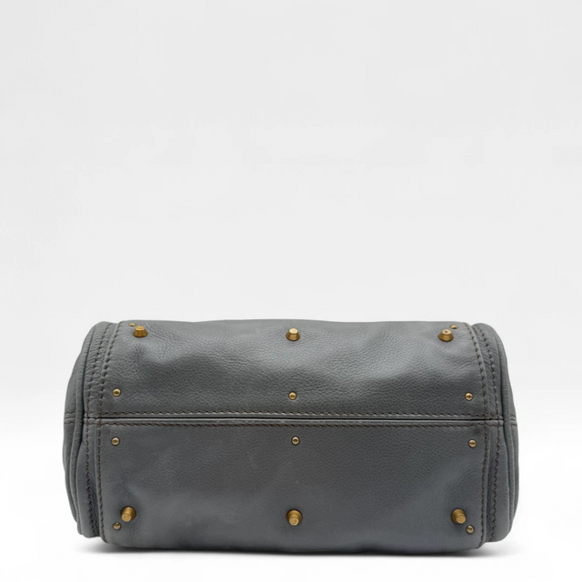 Chloé Handtasche Paddington mini aus Leder grau