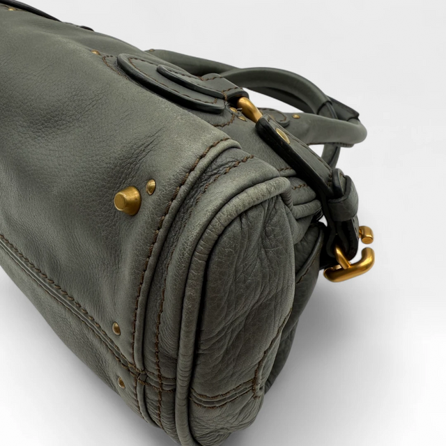 Chloé Handtasche Paddington mini aus Leder grau