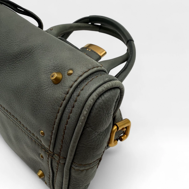 Chloé Handtasche Paddington mini aus Leder grau