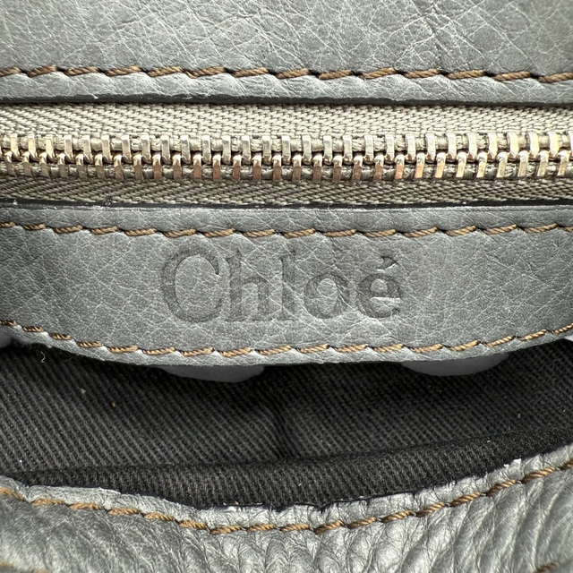 Chloé Handtasche Paddington mini aus Leder grau
