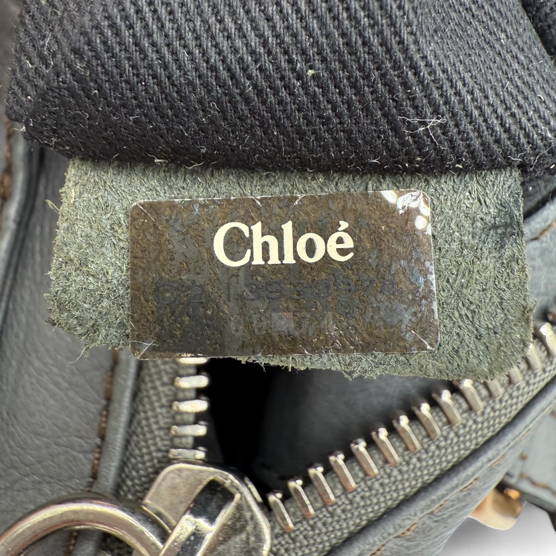 Chloé Handtasche Paddington mini aus Leder grau