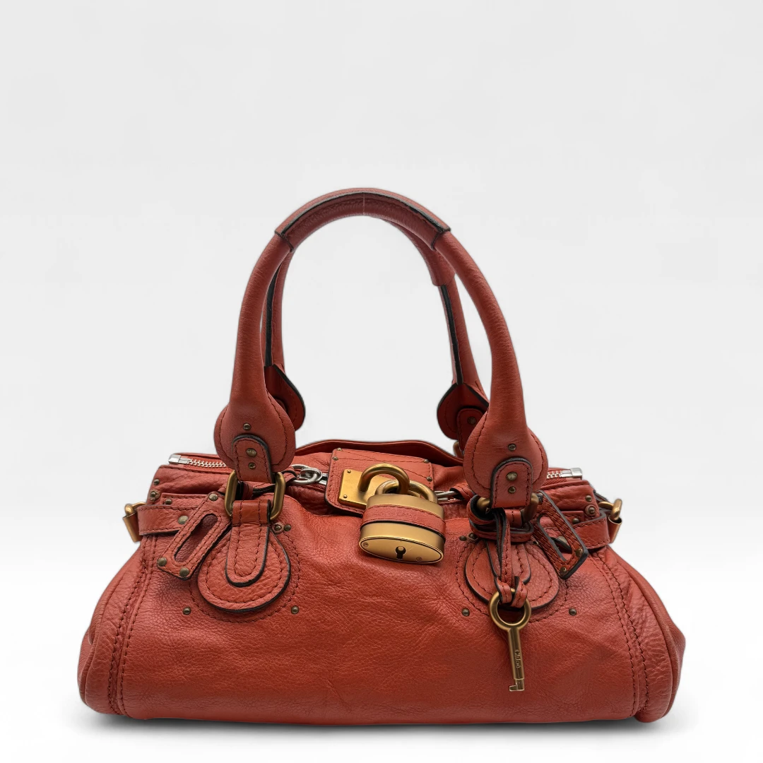 Chloé Handtasche Paddington aus Leder orange