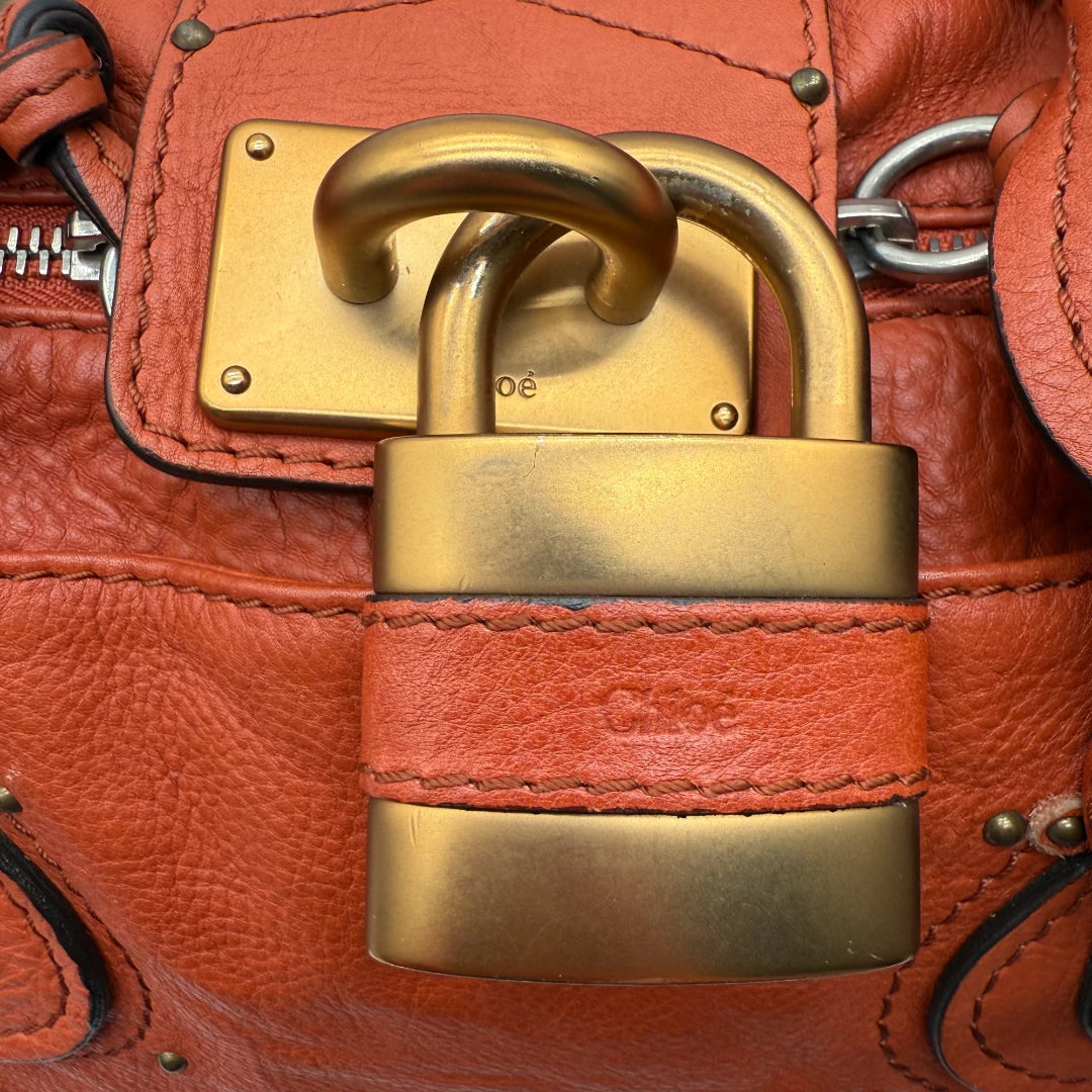 Chloé Handtasche Paddington aus Leder orange