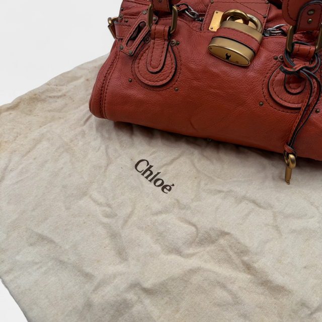 Chloé Handtasche Paddington aus Leder orange