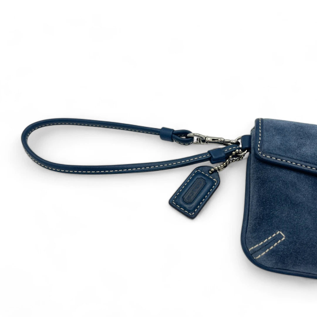 Coach Clutch aus Wildleder blau