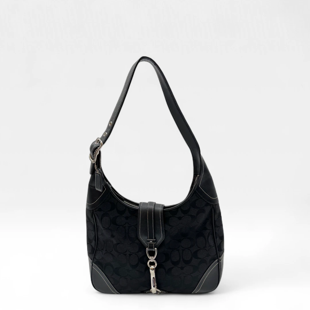 Coach Handtasche / Schultertasche Signature schwarz