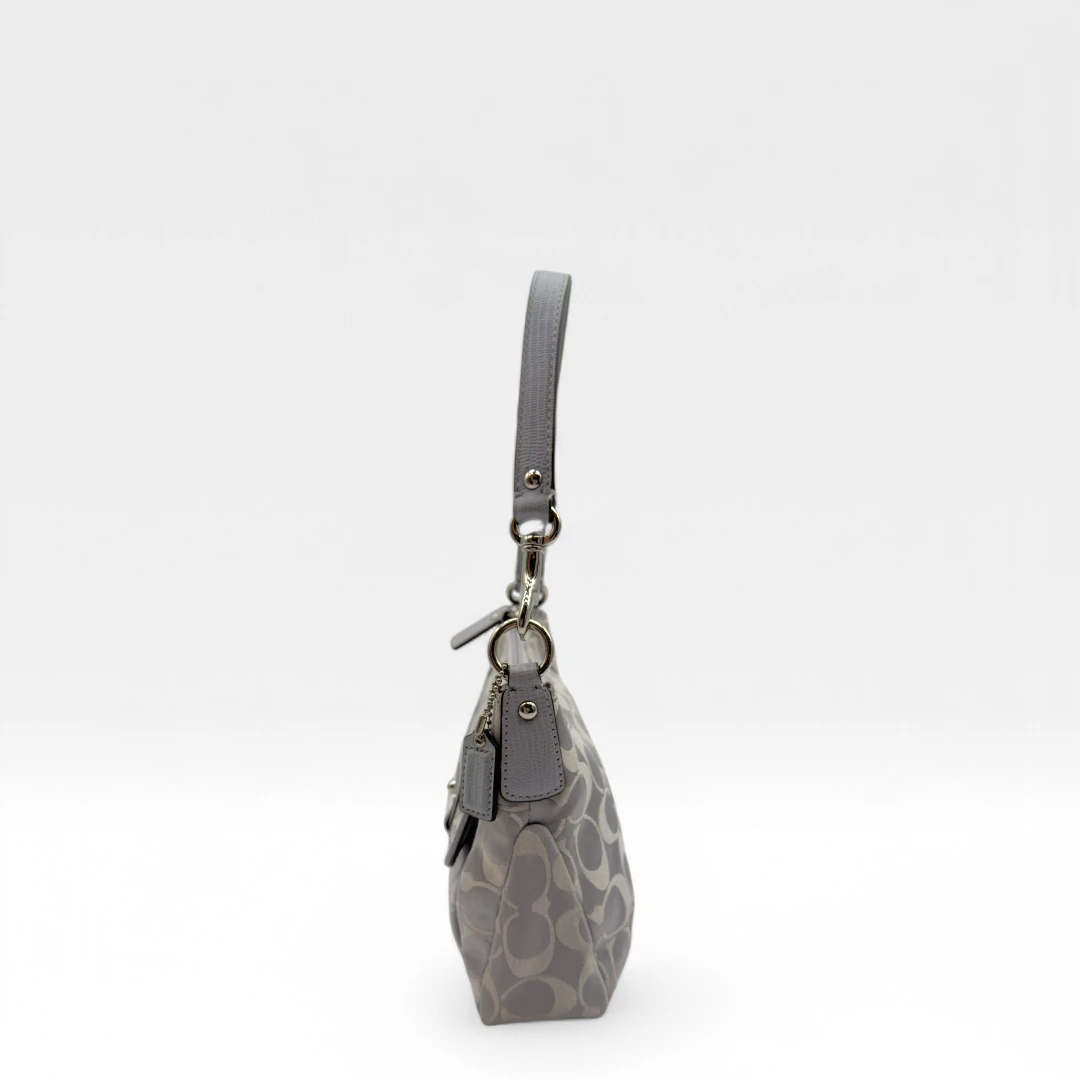 Coach Handtasche Signature silber & weiß