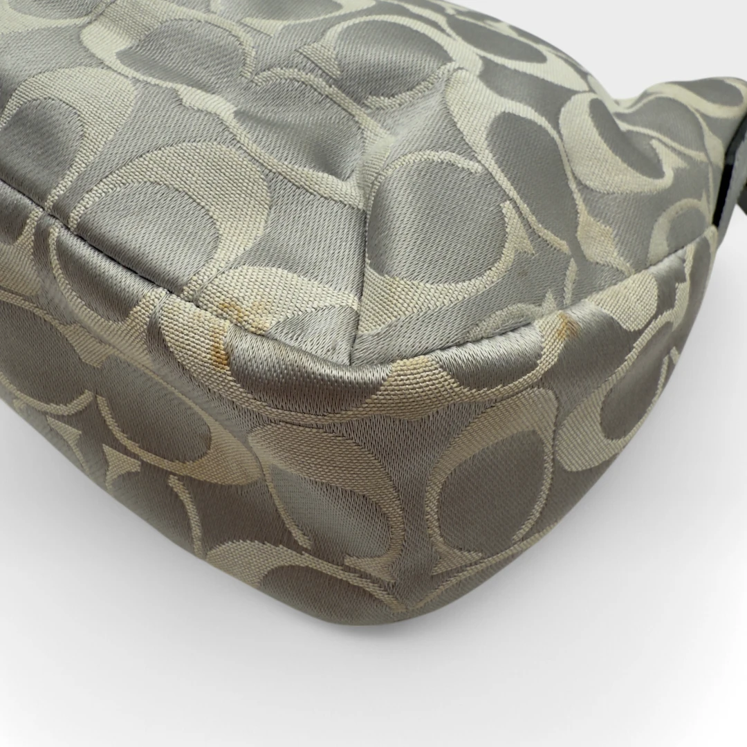 Coach Handtasche Signature silber & weiß