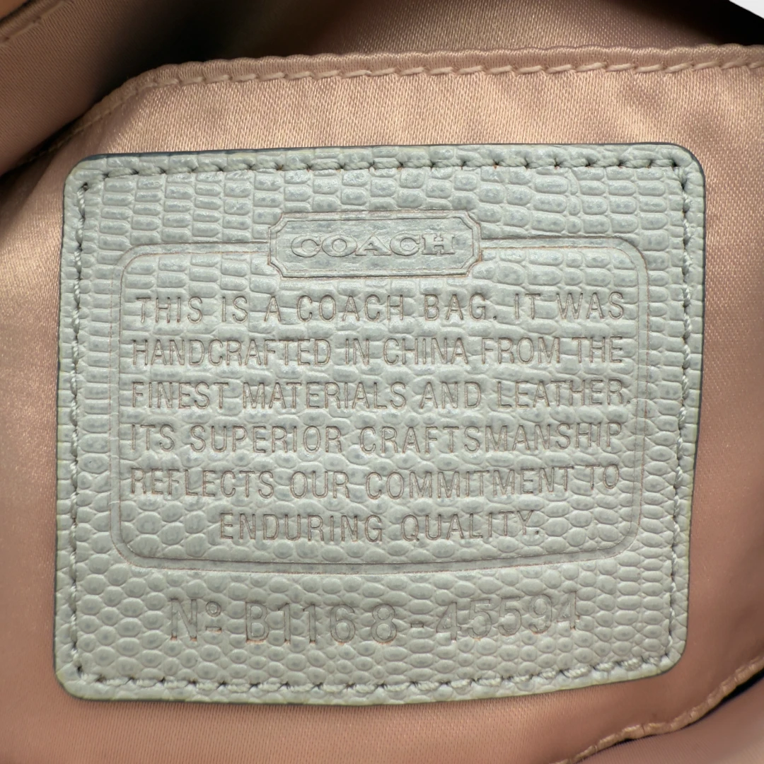Coach Handtasche Signature silber & weiß