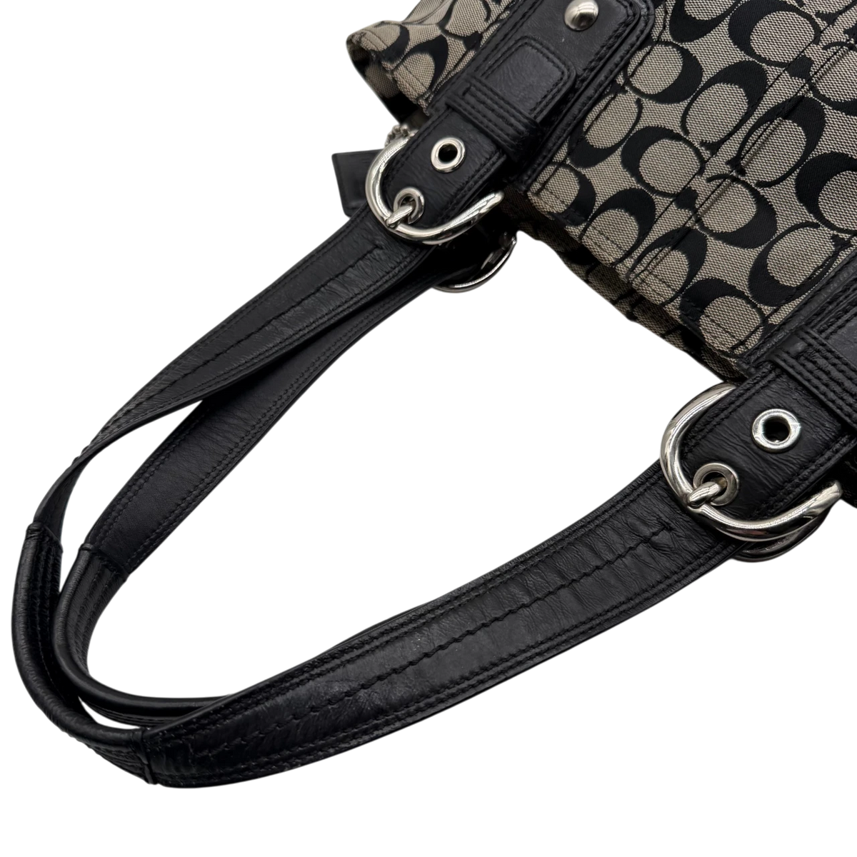 Coach Handtasche Tote bag Signature grau – Henkel im Detail