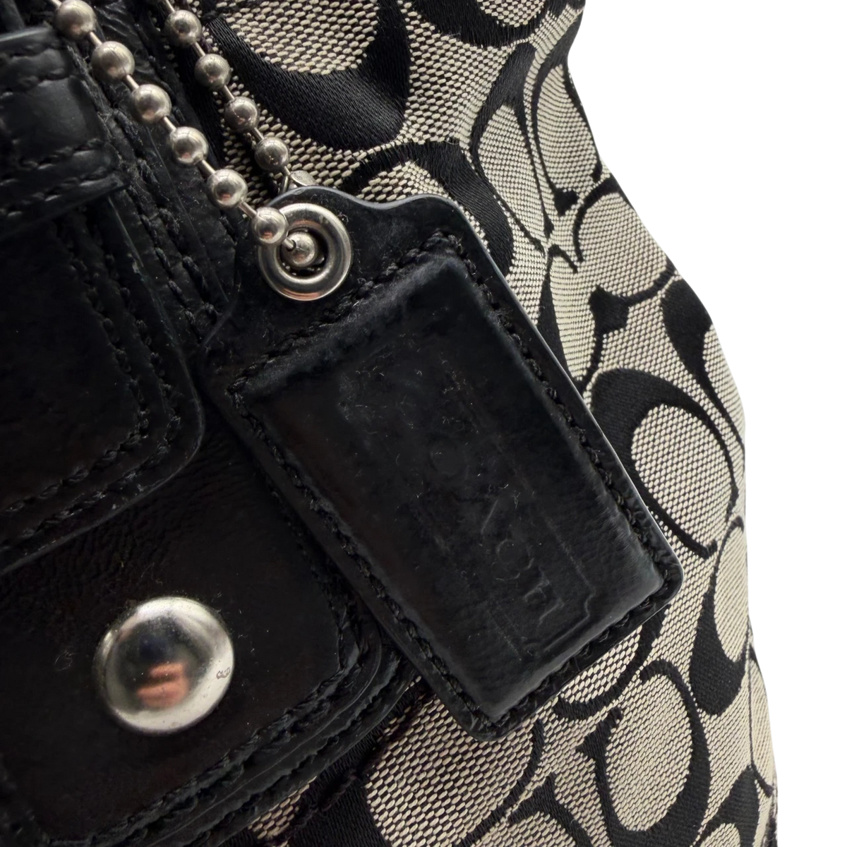 Coach Handtasche Tote bag Signature grau – Detailansicht
