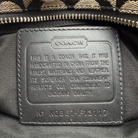 Coach Handtasche Tote bag Signature grau – Seriennummer im Detail