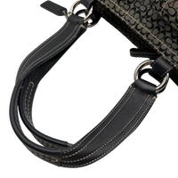 Coach Handtasche Tote bag mini Signature grau – Henkel im Detail